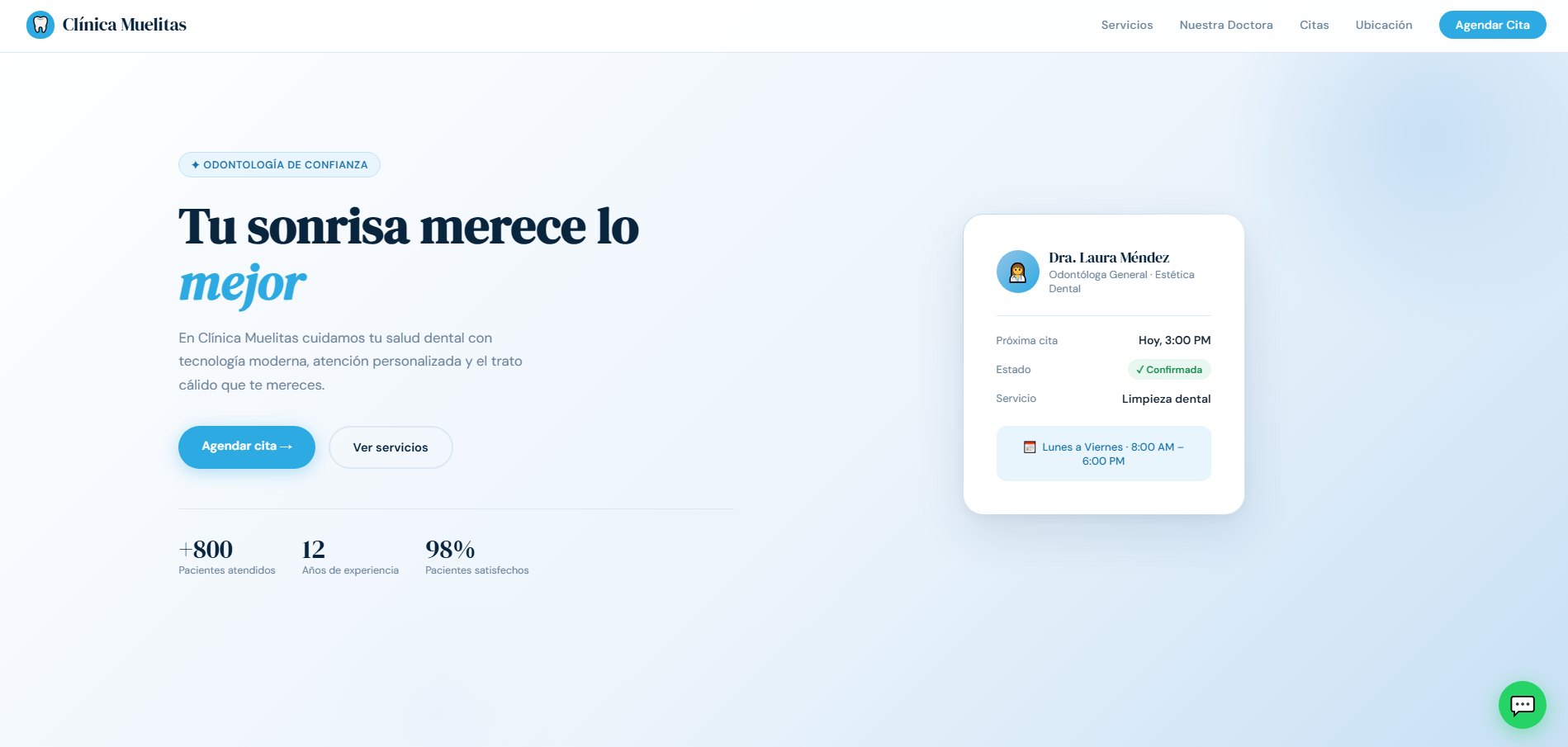 Clinica Muelitas website preview