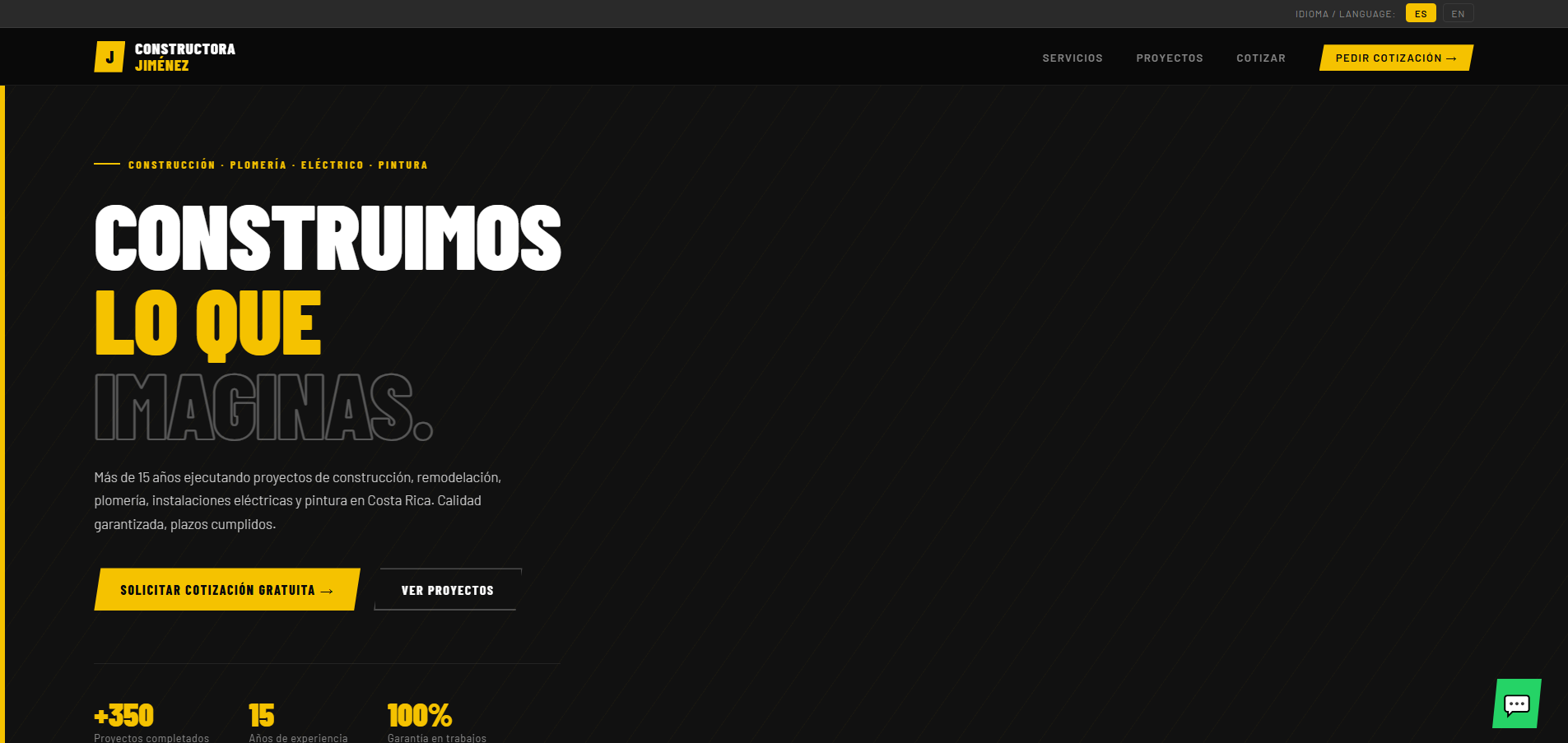 Constructora Jimenez website preview